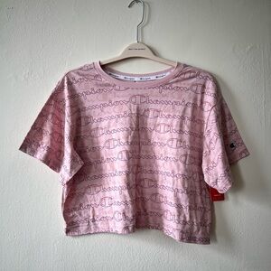 NWT Champion | Pink Boxy Crop T-Shirt | Size Large